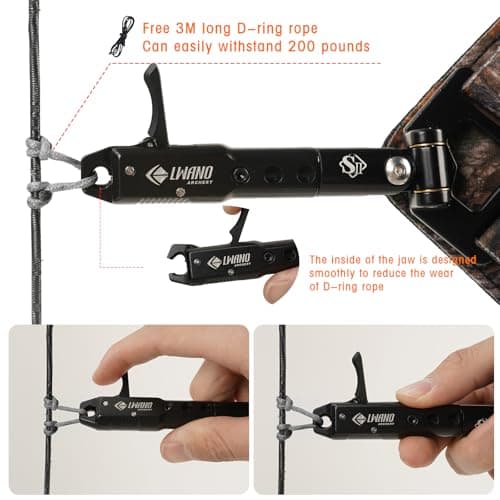 LWANO Archery Compound Bow Release Aids Trigger 360° Adjustable Wristband Release Aids for Adults Youth Kids Hunting Shooting Accessories