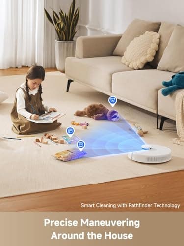 DREAME C20 Plus Robot Vacuum, 90 Days Self-Emptying Robot Vacuum and Mop Combo, 6000Pa Suction Robotic Vacuum, LiDAR Navigation, APP/Voice Control, Robot Vacuum Cleaner for Pet Hair/Carpet/Hard Floor