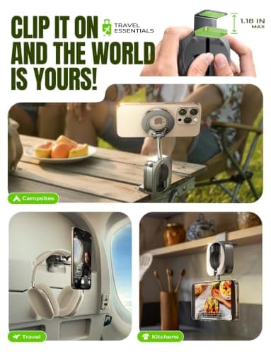 Phone Stand Hands Free MagSafe Travel Accessories Flying Long Flight International Travel Must Haves Gifts for Men LISEN Airplane Travel Essentials for Flying Airplane Phone Holder for Desk B0CKN1N2YH
