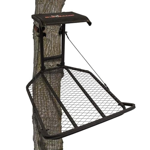 Big Game Captain XC Hang-On Treestand, Lightweight Steel Construction with 14 x 8 in. Flip-Back Flex-Tek Seat, 300 lbs Weight Rating