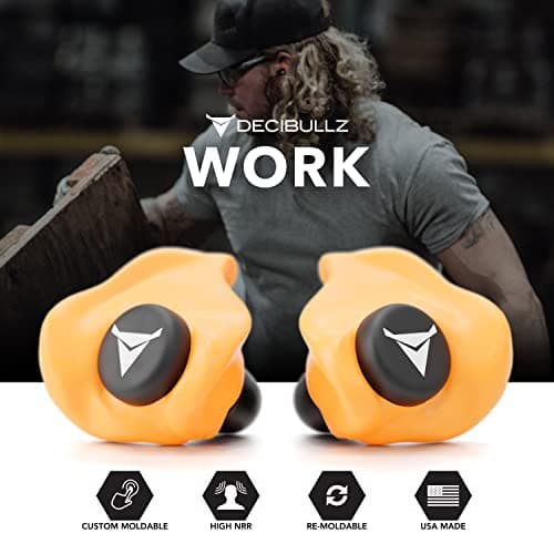 Decibullz - Custom Molded Earplugs, 31dB Highest NRR, Comfortable Hearing Protection for Shooting, Travel, Work and Concerts