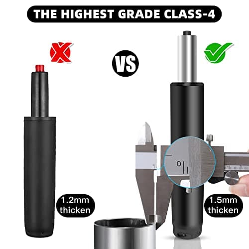 Omyoffice Office Chair Cylinder Replacement,Heavy-Duty Highest End Class 4 Hydraulic Pneumatic Piston, Universal Size Fits Most Chairs