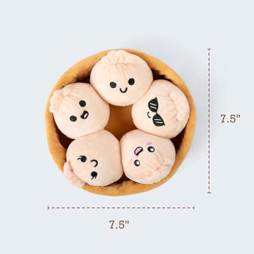 Squishy Toys and Plushies, Gift Ideas for Loved Ones of All Ages, Includes 5 Plushies with Carrying Basket Emotional Support Dumplings, Cuddly Stuffed Animals by Relatable B0CFBCJL3K