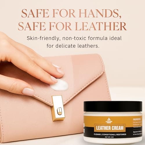 Leather Hero 2-in-1 Purse Cleaner & Conditioner – Leather Cream for Handbags, Designer Bags, Faux & Saffiano Leather – Non-Greasy, Won’t Darken, Safe for Purses, Jackets & More