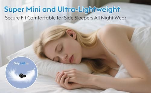 Invisible Mini Sleep Earbuds Wireless Bluetooth, Ultra-Light Comfort Fit Sleep Headphones for Side Sleepers, Unique Tumbler Portable Charging Case, Soft In-Ear Ear Plugs for Sleeping Small Ears Gym