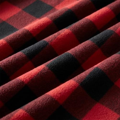 Eddie Bauer - Blanket, Super Soft Reversible Sherpa & Brushed Fleece Bedding, Throw Blankets for Couch, Ideal for Lounging (Cabin Plaid Red)