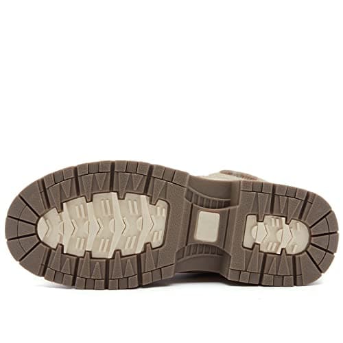 ANJOUFEMME Work Hiking Boots for Women Waterproof - Womens Outdoor Ankle Boots Lightweight Snow Winter Boots for Trekking Walking