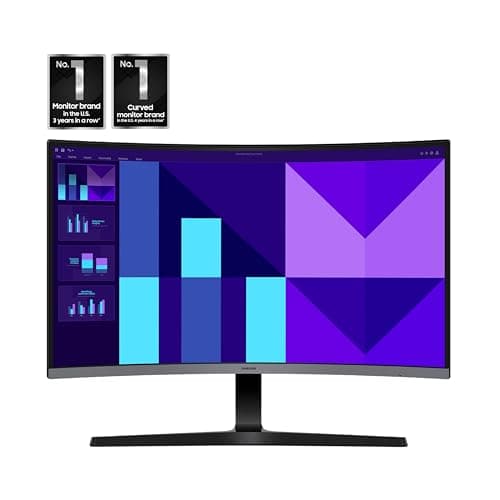 Samsung 32-inch S3 (S39GD) FHD 100Hz Curved Monitor, Game Mode, Eye Saver Mode, Multiple Connectivity with HDMI Port, Built-in Speakers, LS32D39DGANXZA, 2025
