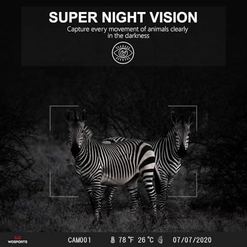 WOSPORTS Mini Trail Camera,24MP 1080P HD Game Camera Motion Activated with IR Night Vision Waterproof Video Deer Cam for Outdoor Wildlife Monitoring