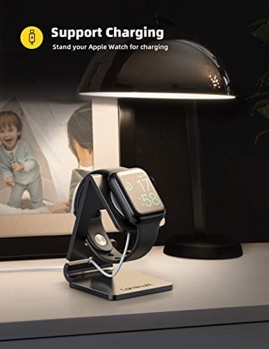 Lamicall Watch Stand for Apple Watch Magnetic Fast Charger - Desk Charging Stand Holder Dock for Apple iWatch Series SE3 SE2 Ultra 3, Series 11 10 9 8 7 6 5(49mm 46mm 45mm 44mm 42mm 41mm 40mm 38mm)
