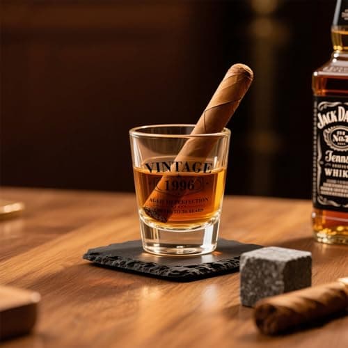 30th Birthday Gifts for Men - Limited Edition Vintage 1996 Shot Glass with Wooden Box - Cheers To 30 Years Old, Finally 30th Birthday Party Decoration - Turning 30 Bday Gift for Men Brother Friend B0F2DW8MVT