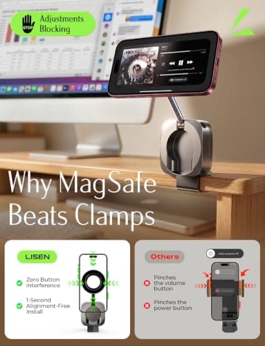 Phone Stand Hands Free MagSafe Travel Accessories Flying Long Flight International Travel Must Haves Gifts for Men LISEN Airplane Travel Essentials for Flying Airplane Phone Holder for Desk B0CKN1N2YH