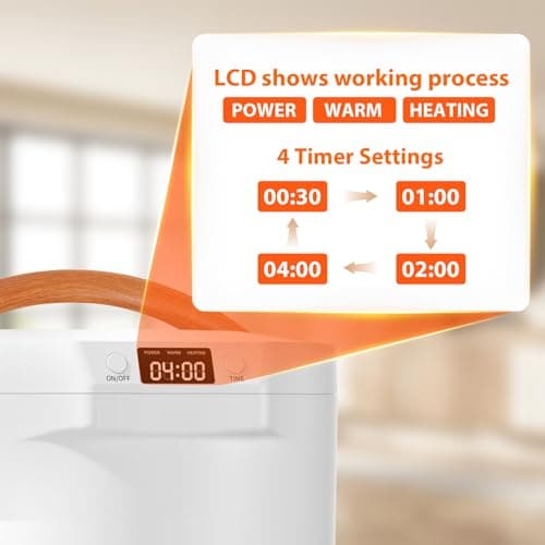 Towel Warmers for Bathroom, 20L Large Towel Warmer Bucket, Fits Up Two 40"X70" Oversized Towels, Bathrobes, Blankets, Towel Heater with LCD, 4 Timer Setting and Auto Shut Off(White)