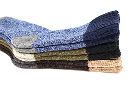 YZKKE 3Pack Mens Super Thick Wool Warm Socks - Soft Comfort Casual Crew Winter Socks