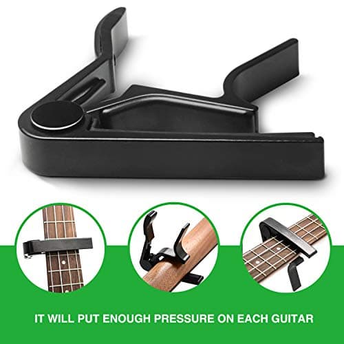 Guitar Capo, 6-String Acoustic & Electric Guitar Capo,Capo for acoustic guitar(Black)