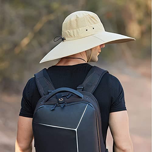 Leotruny Super Wide Brim Bucket Hat UPF50+ Waterproof Sun Hat for Fishing Hiking Camping