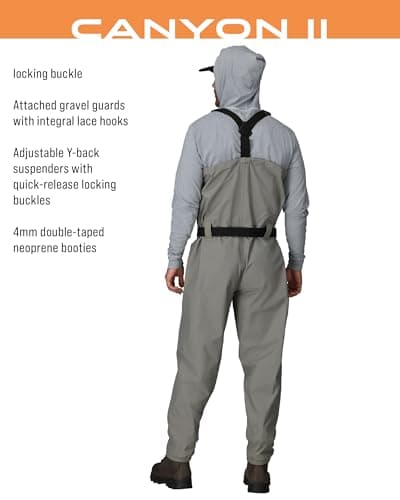 FROGG TOGGS Canyon II Breathable Waterproof Stockingfoot Fishing Chest Wader for Fishing