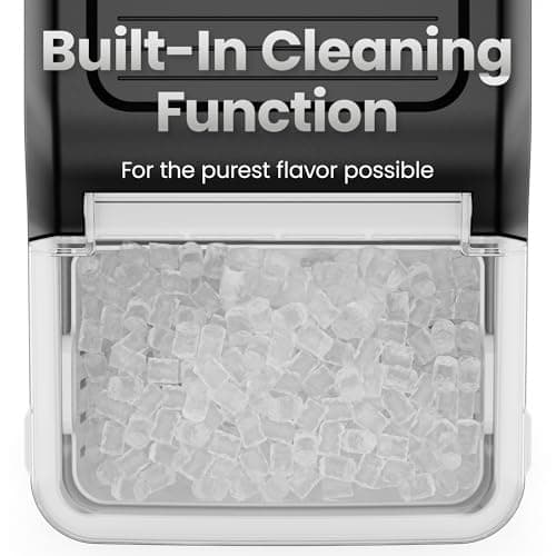 Iceman by Chefman Nugget Ice Maker Countertop, Pebble Ice Maker Machine, 26 lb in 24 Hours, Ready in 6 Minutes, Removable Ice Basket, Fun and Chewable Cubes, 1.5L Water Tank, Self-Cleaning Function