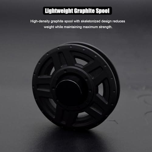 Inline Ice Fishing Reel, Lightweight Graphite Body and Spool, Instant Anti-Reverse, 2.5:1 Gear Ratio, Sensitive Trigger System for One-Handed Operation, Hardwater Fishing for Beginners