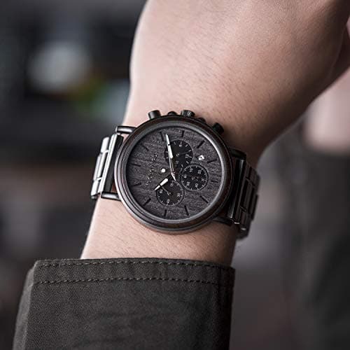 2win Engraved Wooden Watch for Boyfriend My Man Fiancé Husband Customized Personalized Wood Watches for Men Birthday Anniversary Personalized Watch