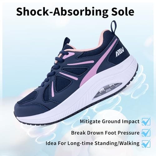 AOV Women Arch Support Walking Shoes Orthotic Sneakers for Plantar Fasciitis Foot and Heel Pain Relief Tennis Shoes