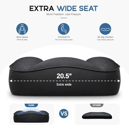 Office Desk Chair, High-Back Big and Tall Leather Chair with Footrest, Ergonomic Reclining Computer Chairs, Comfy Executive Wide Chair with Lumbar Support, Adjustable Padded Armrests, 400LBS (Black)