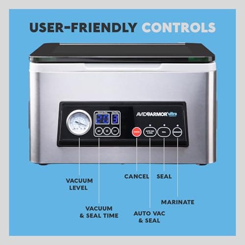 Avid Armor Chamber Vacuum Sealer Machine USV20 Ultra Series for Wet Foods, Meat Vacuum Packing Machine, Compact with 11.5-Inch Vaccum Sealer Bar