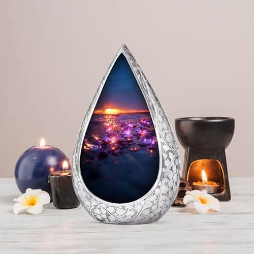 Diamond Memorial Burial Urn for Adult Ashes Male & Female - Black Cremation Funeral Urns for Human Ashes Father & Mother - 3 Inch Small Urn for Decorative B0FG87J4WJ