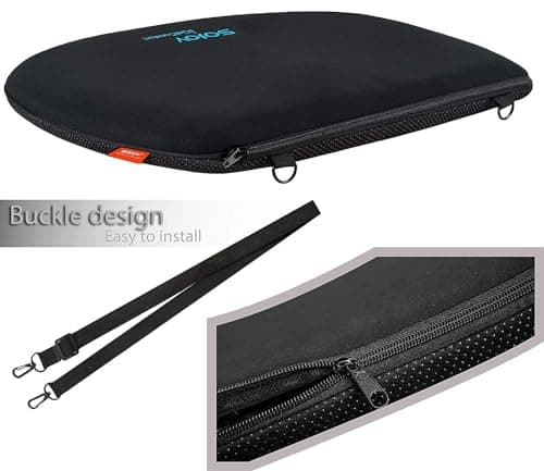 Sojoy Coccyx Gel Seat Cushion- Orthopedic Memory Foam Chair Cushions for Home Kitchen Office Desk Car Truck Airplane (Black)