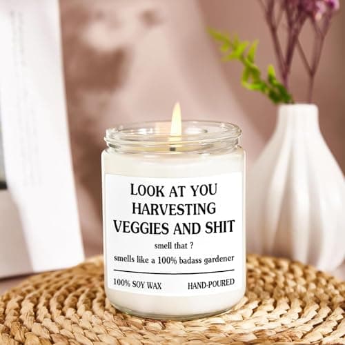 Gardening Gifts for Women - Unique Plant Lover Present, Fathers Day, Funny Garden Gift, Relax Candle, Best Gift for Gardeners, Valentine Gifts Cool Plant Mom, Funny Garden, Growing Candle B0DQVK5PGG