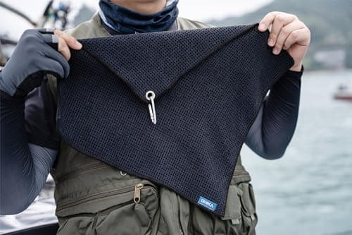Reinforced eyelet withstands up to 15kg of pulling force, waffle towel for effective cleaning of fishing gears or dirty hands Microfiber Fishing Towel with Reinforced Eyelet, 16" x 16", 3 Pack B0CKWHFBMC