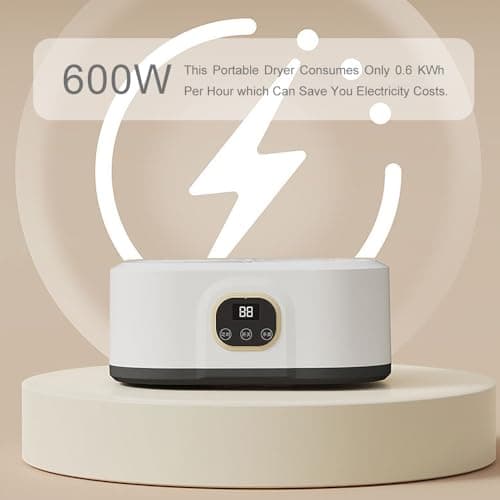 Portable Clothes Dryer - Mini Small Compact Foldable Quiet Fast-Drying Electric Machine with Adjustable Timer & UV Hygiene for Travel,RV, Home,Apartment