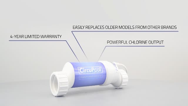 CircuPool® Universal25 Saltwater Chlorinator - Complete System with 25k-Gallon Max Titanium Cell & 4 Year Warranty