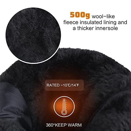 CIOR Women's Waterproof Winter Snow Boots Warm Faux Fur Lined Anti-Slip Cold Weather Boots