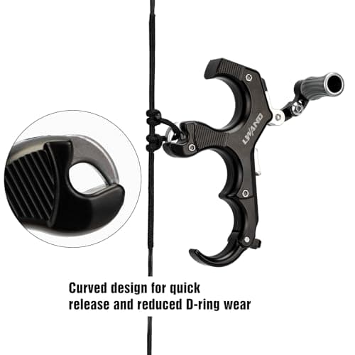 LWANO Thumb Bow Release - 3&4 Finger Adjustable Archery Compound Bow Release Aid, with Trigger Travel and Pressure Adjustable