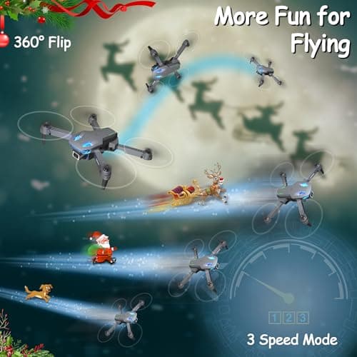 Wipkviey Drone with Camera T28 - Mini Drone 90° Adjustment RC quadcopter 1080P HD, Fpv Foldable Drones for Adults, Drones for kids, Gesture Selfy, Headless Mode, 3D Flip, drone for Beginners