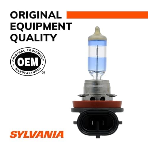 SYLVANIA - H11 SilverStar Ultra - High Performance Halogen Headlight Bulb, High Beam, Low Beam and Fog Replacement Bulb, Brightest Down Road with Whiter Light, Tri-Band Technology (Contains 2 Bulbs)