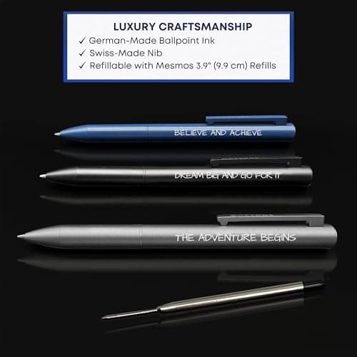 MESMOS Graduation Gift for Him 2026, 3pc Luxury Pen Set, German Ink & Swiss Nib, College and High School Graduation Gifts for Boys, Masters Grad Gift for Him, Men, Male, Son, Dad, Boys B0DNM6QZ8F