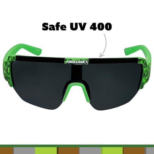 ARKAID Official Minecraft Boys Sunglasses | UV400 | One Size Fits Most Kids