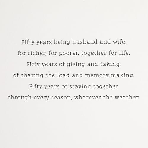 Hallmark 50th Anniversary Card (Golden Anniversary)