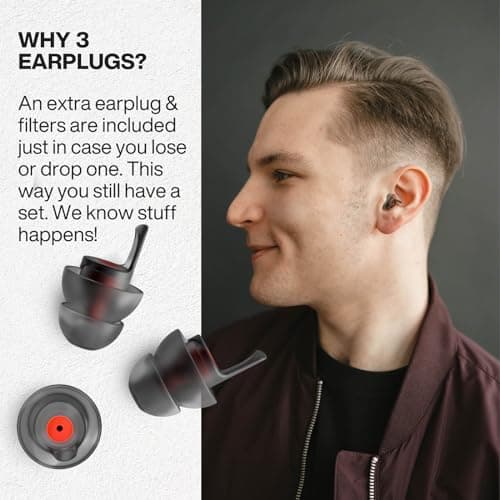 EARPEACE Moto - Reusable Motorcycle EarPlugs - Motorcycle Ear Plugs Wind Noise Protection - Comfortable Ear Plugs for Riding with High Fidelity Filter Noise Canceling Up to 26dB
