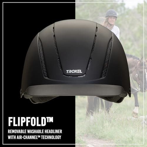 Troxel Spirit Duratec Full Coverage Horse Riding Helmet, Low-Profile Adjustable Design, Safety Horseback Riding Gear