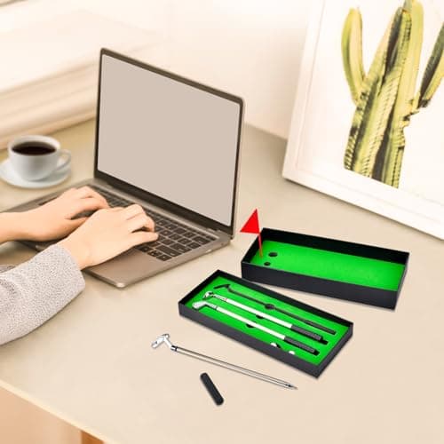 Zutcogo Funny Gifts for Men Dad Adults Husband Him Boyfriend Golfers, Golf gifts Accessories for Men, Personalized Anniversary Birthday Presents Mini Desktop Golf Ball Pen Set, Christmas Stocking Stuffers