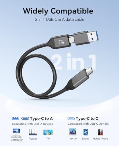 ORICO Portable SSD 256 GB with 2 in 1 USB C Cable, External Solid State Drives, Up to 460MB/s, Status Indicator, Reliable Storage for USB-C Smartphone, Tablet, PC - B5PLUS