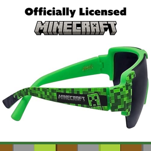 ARKAID Official Minecraft Boys Sunglasses | UV400 | One Size Fits Most Kids