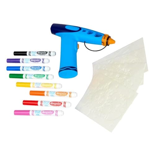 Arts & Crafts Toys for Kids, Birthday, Holiday Gifts for Girls & Boys 6+, Battery-Powered Sprayer Kids Activities Crayola Marker Airbrush Spray Art Kit, 8 Washable Markers, 5 Stencils B0DTB2N2D9