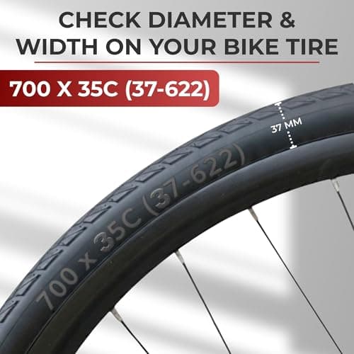 Fincci Pair 700x35c Tire Foldable 37-622 with 1mm Antipuncture Protection for Cycle Road Mountain MTB Hybrid Touring Electric Bike Bicycle with 700 x 35c Tires - Pack of 2