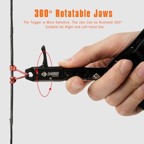 LWANO Archery Compound Bow Release Aids Trigger 360° Adjustable Wristband Release Aids for Adults Youth Kids Hunting Shooting Accessories
