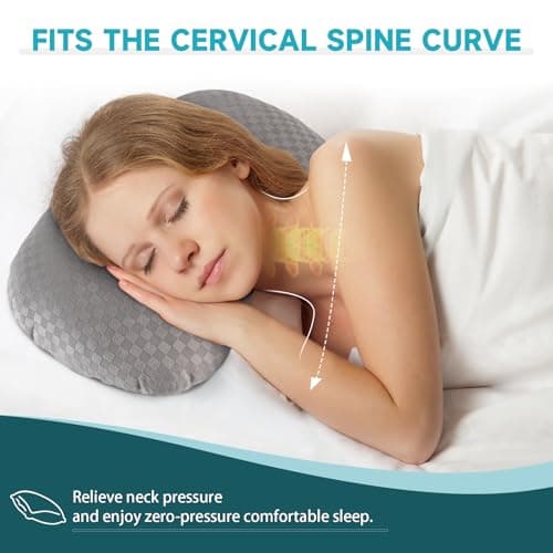 Ear Piercing Pillow with an Ear Hole, Cotton and Polyester Side Sleeping Pillow for CNH and Ear Pain Ear Inflammation Pressure Sores for Side Sleepers, Ear Guard Pillow (Light Grey)