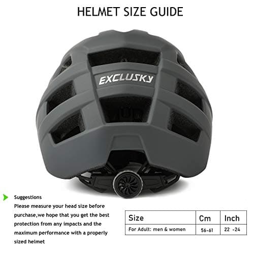 Exclusky Bike Helmet Mountain Bike Helmet for Adults Lightweight MTB Cycling Helmet for Men Women Adjustable Bicycle Helmet with Visor